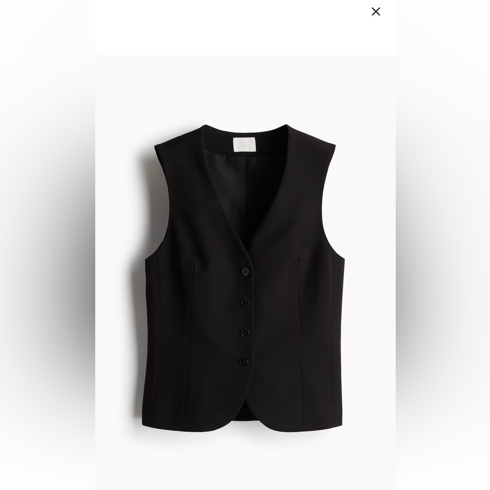 H&M NWT XXL Suit Vest Black